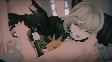 Girl's Frontline 2 Exilium Sextans mind erased in hardcore POV double penetration