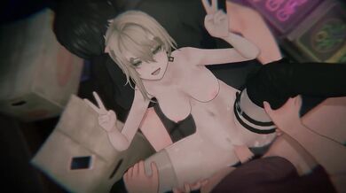 Girl's Frontline 2 Exilium Sextans mind erased in hardcore POV double penetration