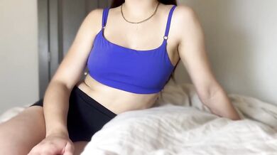 My girlfriend's freaky roommate begged me to eat her ass and creampie her while she was away