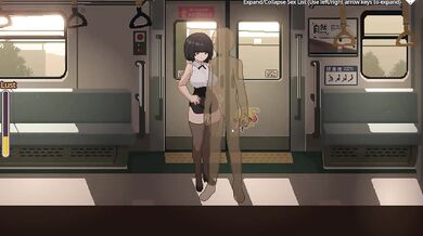 Hentai gamer choked by big tits in pixel art sex gameplay