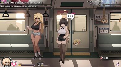 Hentai gamer choked by big tits in pixel art sex gameplay