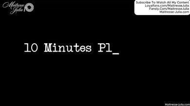 POV Mistress Julia destroys your face in her black pantyhose jerk off lesson