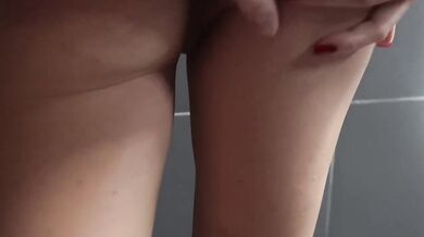Gym shower blowjob after workout deepthroat doggy for young petite brunette