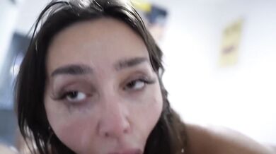 Sisi Rose treated like worthless slut gets fucked in the ass while drinking piss