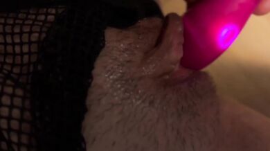 Brunette destroyed by massive dildo as she gushes orgasms hard