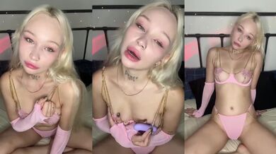 Petite blonde gets her tight pussy destroyed fingering dildo riding until she screams yes yes yes