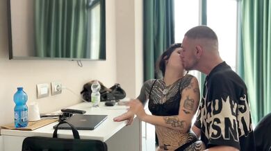 Ferraglia's Face Flooded Cum Craving Italian Goth Blowjob Sloppy Deepthroat