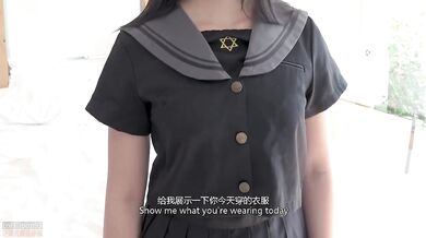 JK student teacher uniform cumshot orgasm deep in tiny Chinese socks