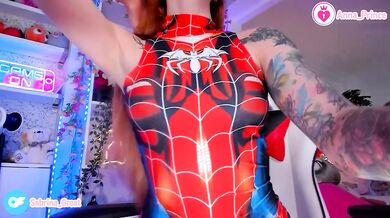 Spider Girl Teases and Blows your cock raw