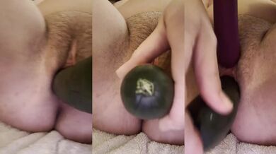 Mature milf destroyed by cucumber stuffed pussy drips