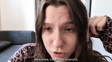 Polish cheating wife gets railed deep creampied face fucked by huge cock