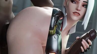 Ashe & D.Va deepthroat DP anal fucked hard by BBC
