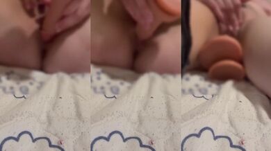 Two cocks stretching dripping tight teen while toys fuck slow and sloppy