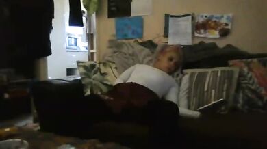 Hot milf masturbates alone while husband not home