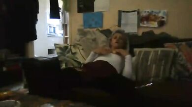 Hot milf masturbates alone while husband not home