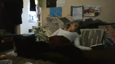 Hot milf masturbates alone while husband not home