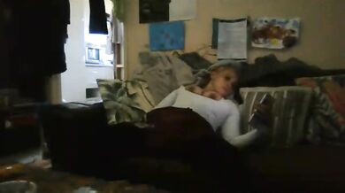 Hot milf masturbates alone while husband not home