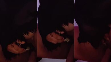 Deep inside me crying with big dildo choked orgasm