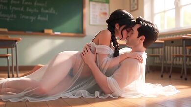 Sexy student undresses teacher in private piano lesson big flushed cock gets all attention