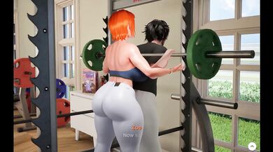 Step Sis Catches My Giant Cock at the Gym Flashing in Leggings