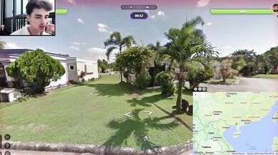 Playing GeoGuesser raw amateur caught on cam