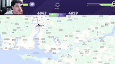 Playing GeoGuesser raw amateur caught on cam