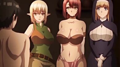 Gooner Isekai 1 the orgy of destiny blonde elf nun creampie foursome harem