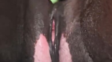 Do you like my nails Her wet black pussy squirts all over