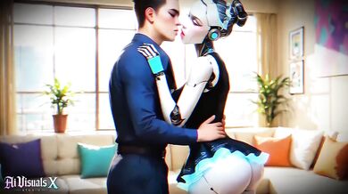 AI sex android blows jobs in POV hardcore no mercy