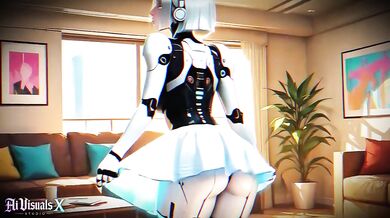 AI sex android blows jobs in POV hardcore no mercy