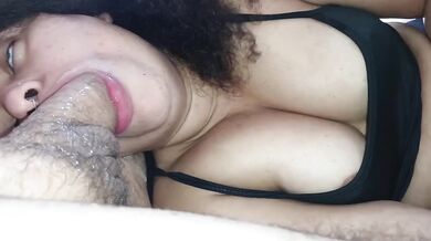 Latina blows deep throat POV addictive extreme gagging raw sloppy wet