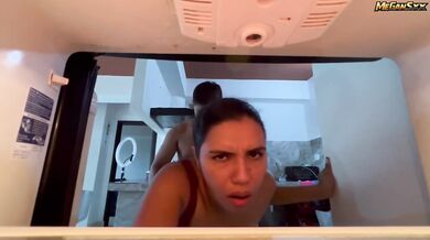 Thick Latina neighbor stuck needs my cocky help please
