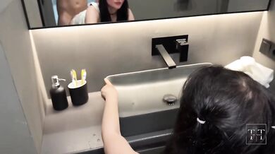 Ripped her tights and forced deep throat sloppy blowjob 4K HD