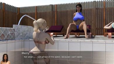 Milf Wife Gets First Lesbian Pool Party Craving Destroyed