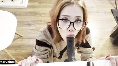Cute 18 year old schoolgirl destroys herself with a dildo squirts hard like a slutty mess