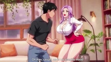 Stepmom destroys stepson with her big ass when Dad’s away hentai anime