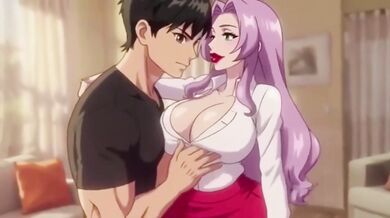 Stepmom destroys stepson with her big ass when Dad’s away hentai anime