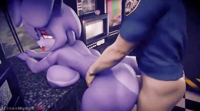 Animatronic anime hentai girl gets plowed by a massive ass