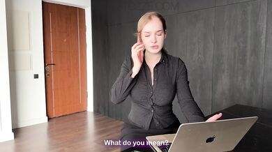 Boss wanted to fire her slutty employee but changed her mind after seeing her big ass