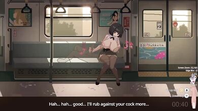 Hentai Pixel Game big boobs busty babe gets fucked raw in sex train