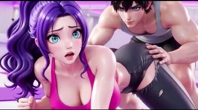 Yoga teacher fucked hot girl form behind during nude yoga class hentai anime