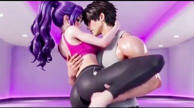 Yoga teacher fucked hot girl form behind during nude yoga class hentai anime