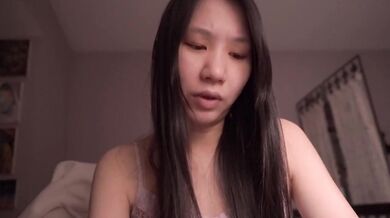 Free to moan Chinese cutie ASMR solo worships ethical amateur choice