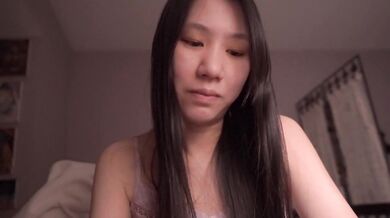 Free to moan Chinese cutie ASMR solo worships ethical amateur choice