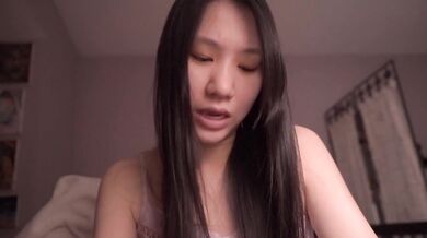 Free to moan Chinese cutie ASMR solo worships ethical amateur choice