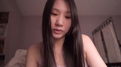 Free to moan Chinese cutie ASMR solo worships ethical amateur choice
