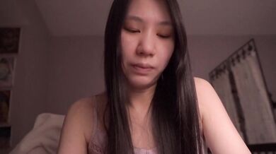 Free to moan Chinese cutie ASMR solo worships ethical amateur choice