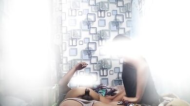 Filipina rides deep creampied on massive cock
