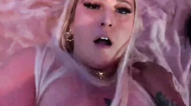 Milf takes brutal thick Black cock deep throat until gushing cumshots everywhere