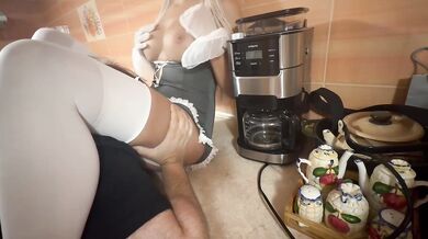 Blonde British maid gets brutally fucked and punished by rough boss until she cums screaming